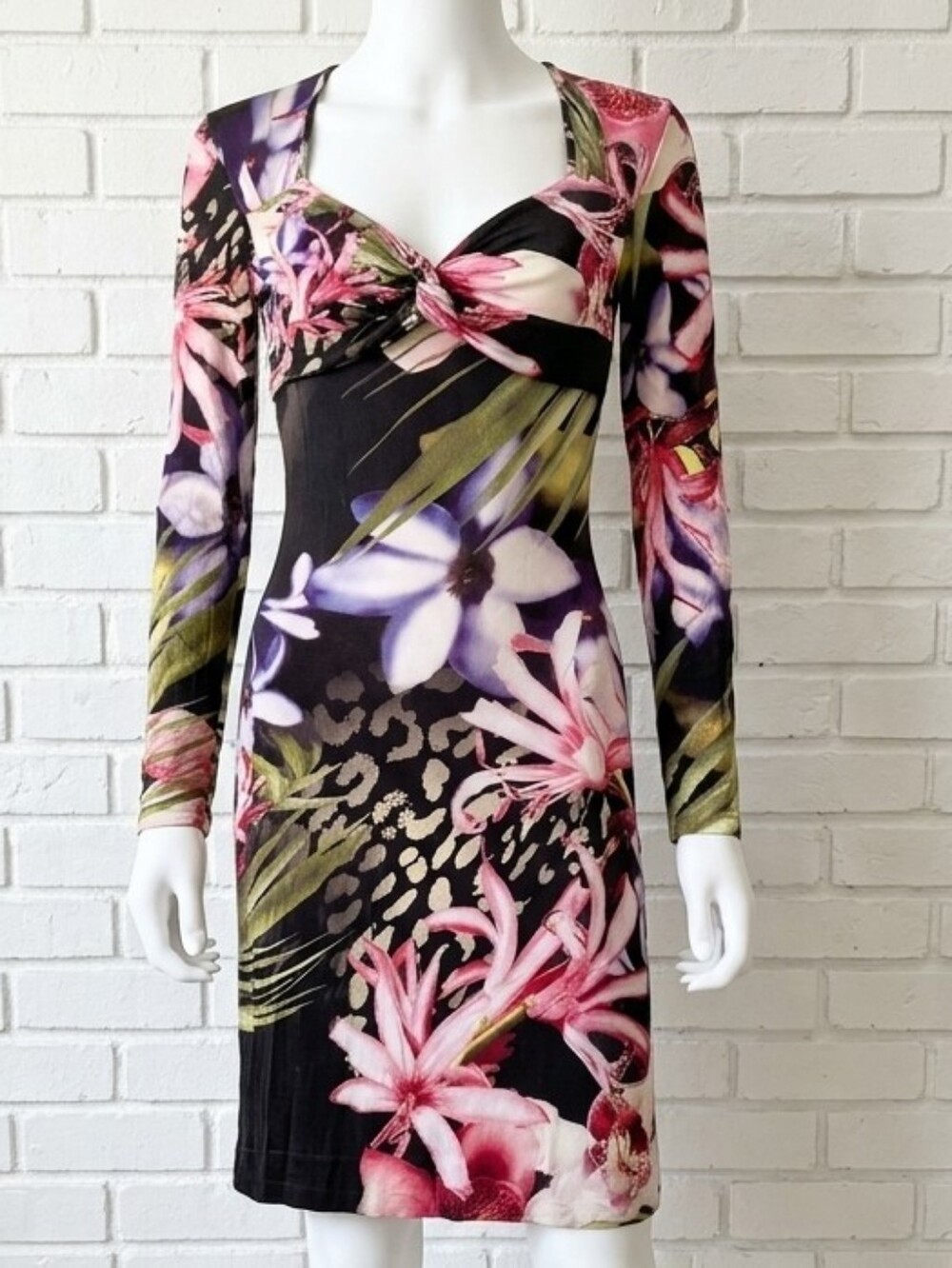 Y2K Floral Bodycon Midi Dress